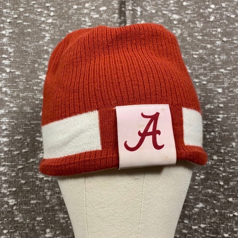 Alabama Crimson Tide NCAA Knit Beanie Hat Red White Logo Skull Cap Bama Fan Gear